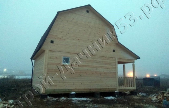 3 Брусовой дом 6×8, 75 м², Ленинградская область,  Ломоносовский район, к. посёлок Ежевичное (2)